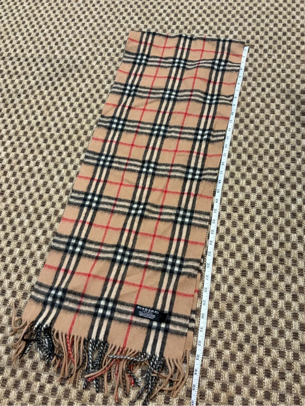 Vintage Burberry London Cashmere Scarf EUC